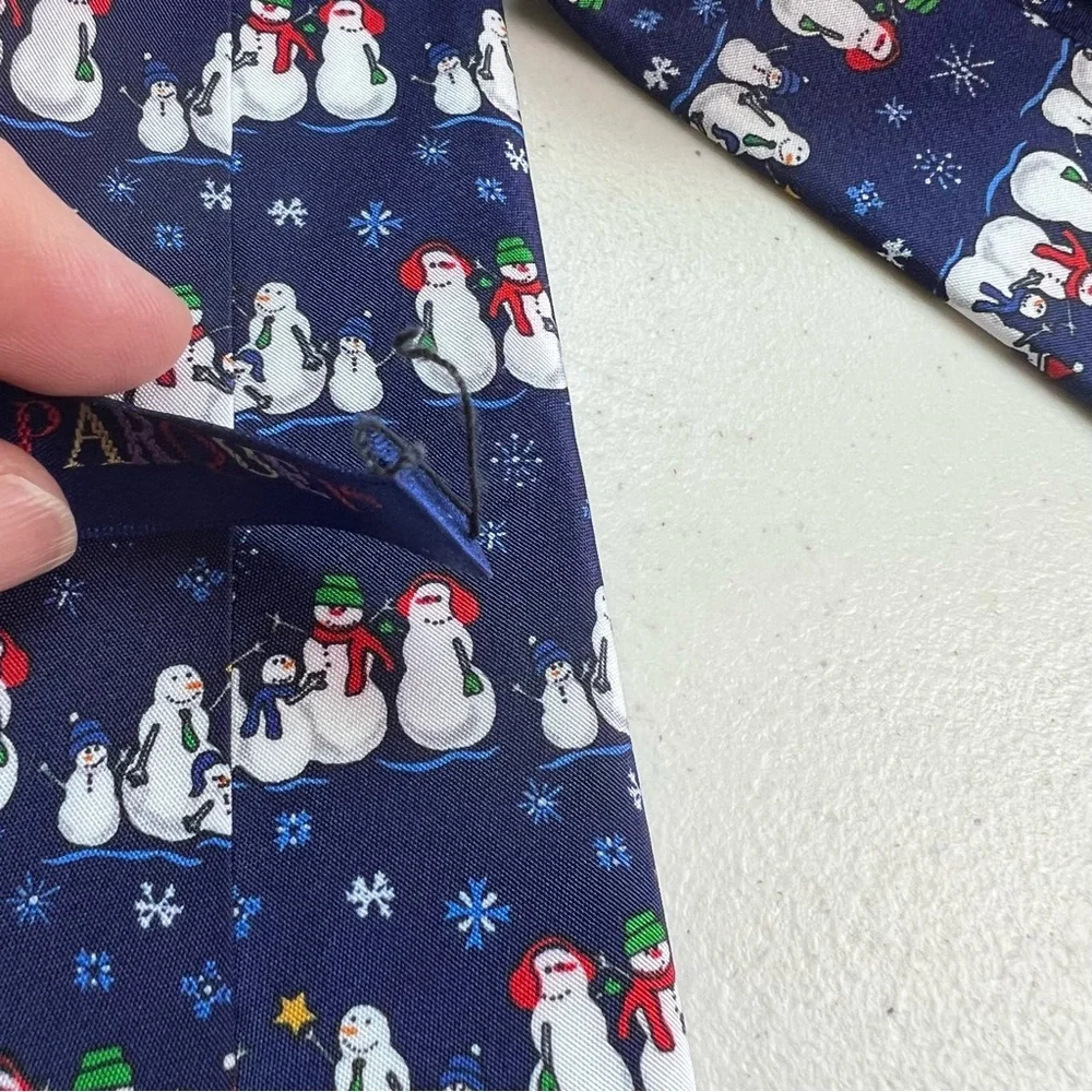 Parquet Boys Youth Snowman Christmas Holiday Neck Tie
